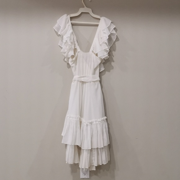 Vintage White Ruffles Dress - Picture 3 of 4